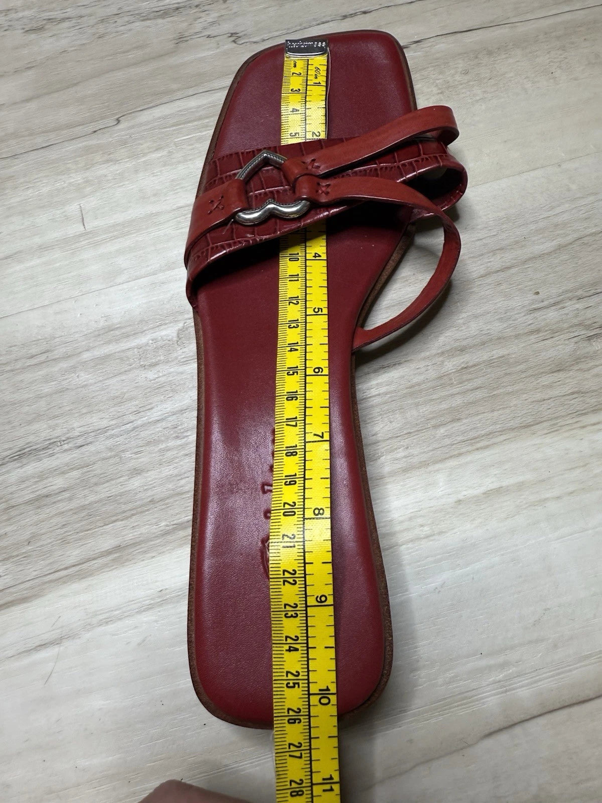 Brighton Vintage Red Leather Heart Sandal Rio US 9 1/2 Slide Gameday Collegiate