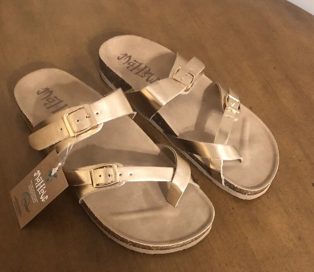 MAJ POW Sandals Slides Size  7  Prudence Style Rose Gold NEW