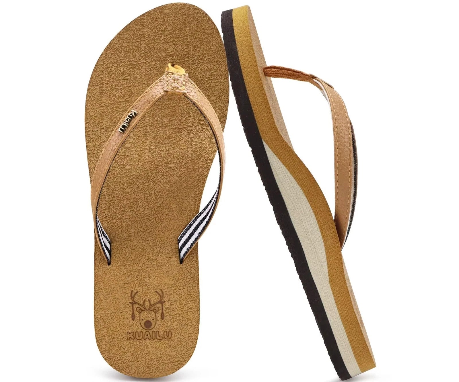 Comfortable Arch Support Flip Flops for Women Size 7 Indoor Outdoor