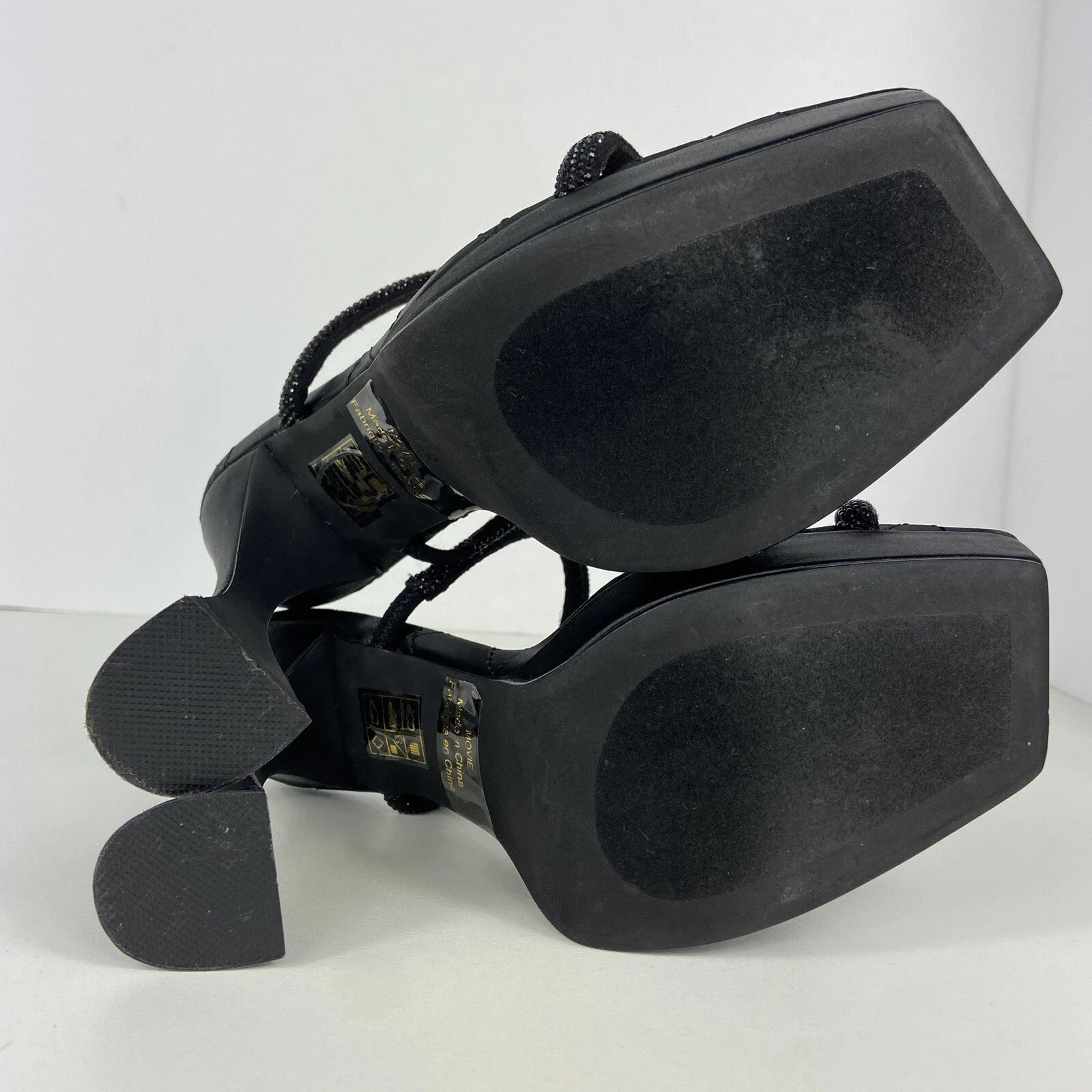 Jeffrey Campbell Movie Sz 7.5 Slide Sandal 5” Platform Heel 90's Vtg Style