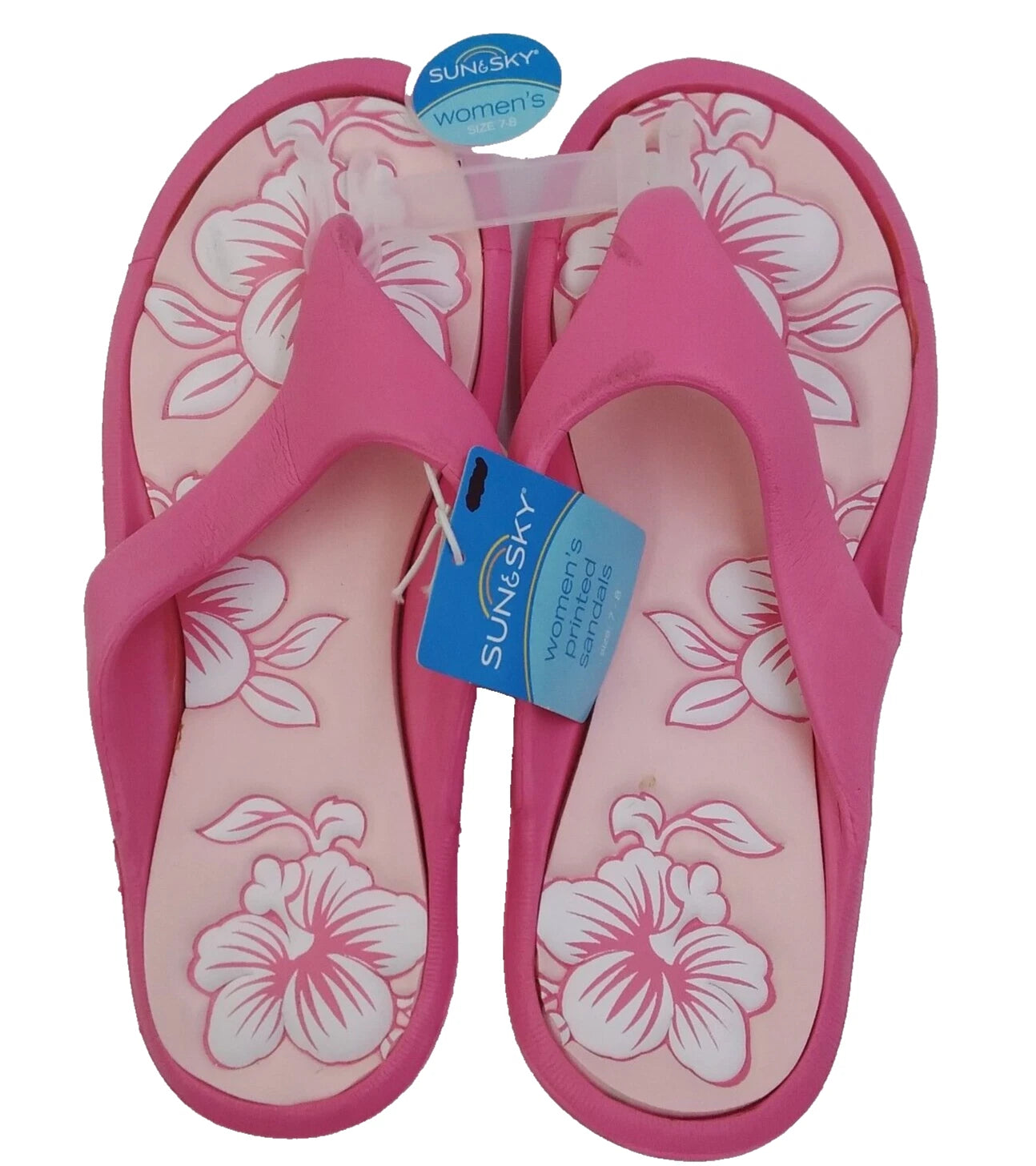 Sun & Sky Women Fashion Summer Casual Flip Flop/Slides Sandals Size 7-8 Set of 2