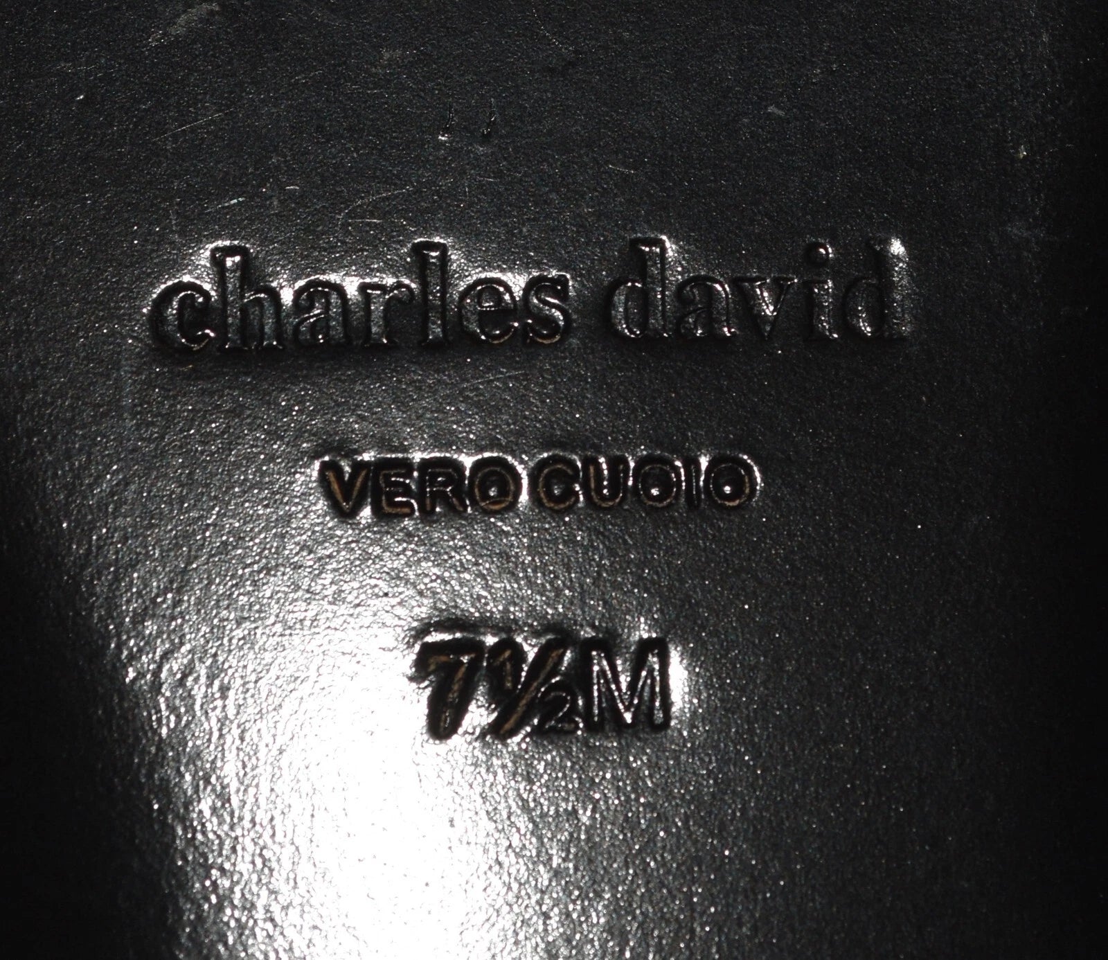 Charles David  Siamese Banded Black Leather Women Slide Sandals 7.5M NWOB