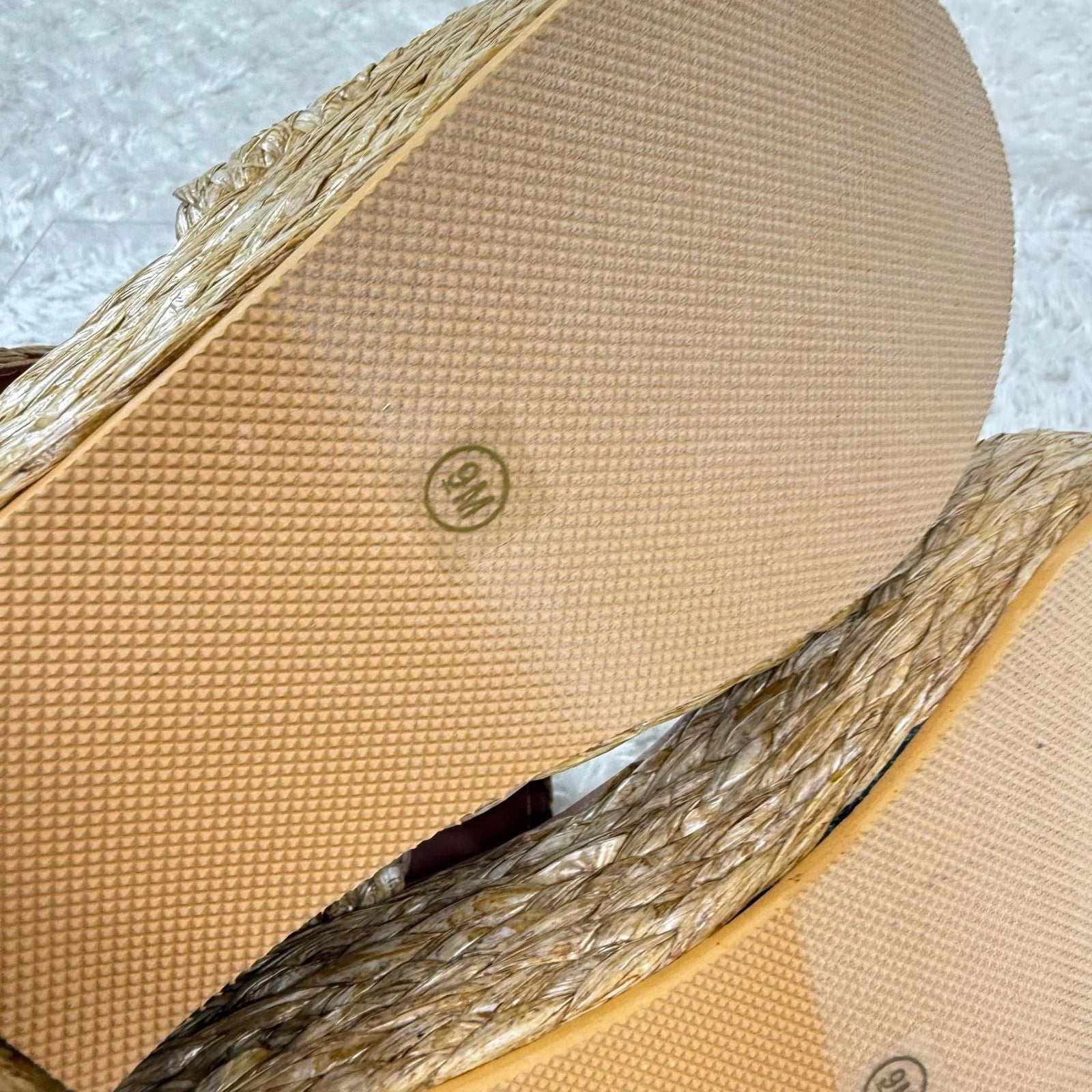 Beach By Matisse Platform Sandals Women's 9 Woven Raffia Espadrille Slides