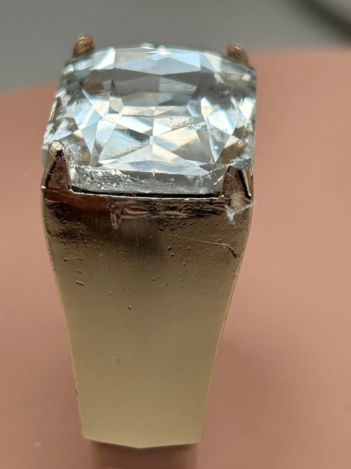 JEFFREY CAMPBELL Balia Womens Wedge Sandals Flip Flops Beige Sz 8 Repaired