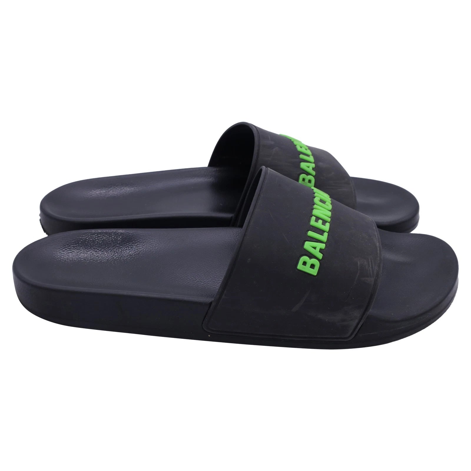 Balenciaga Logo-Detailed Pool Slides In Rubber Men Black Size 46