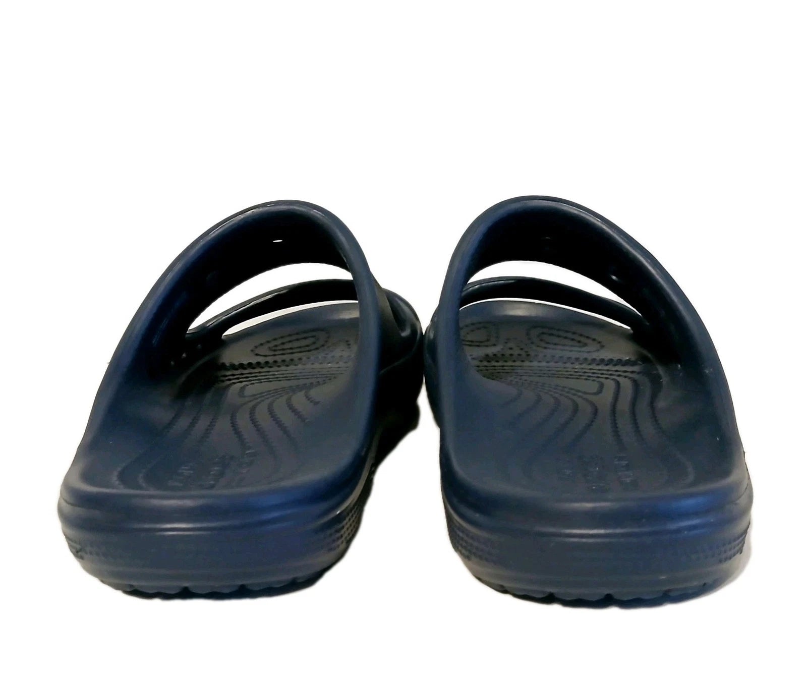 Crocs Baya Two-Strap Slide Unisex Women's 8 / Men's 6 Open Toe Sandals Blue