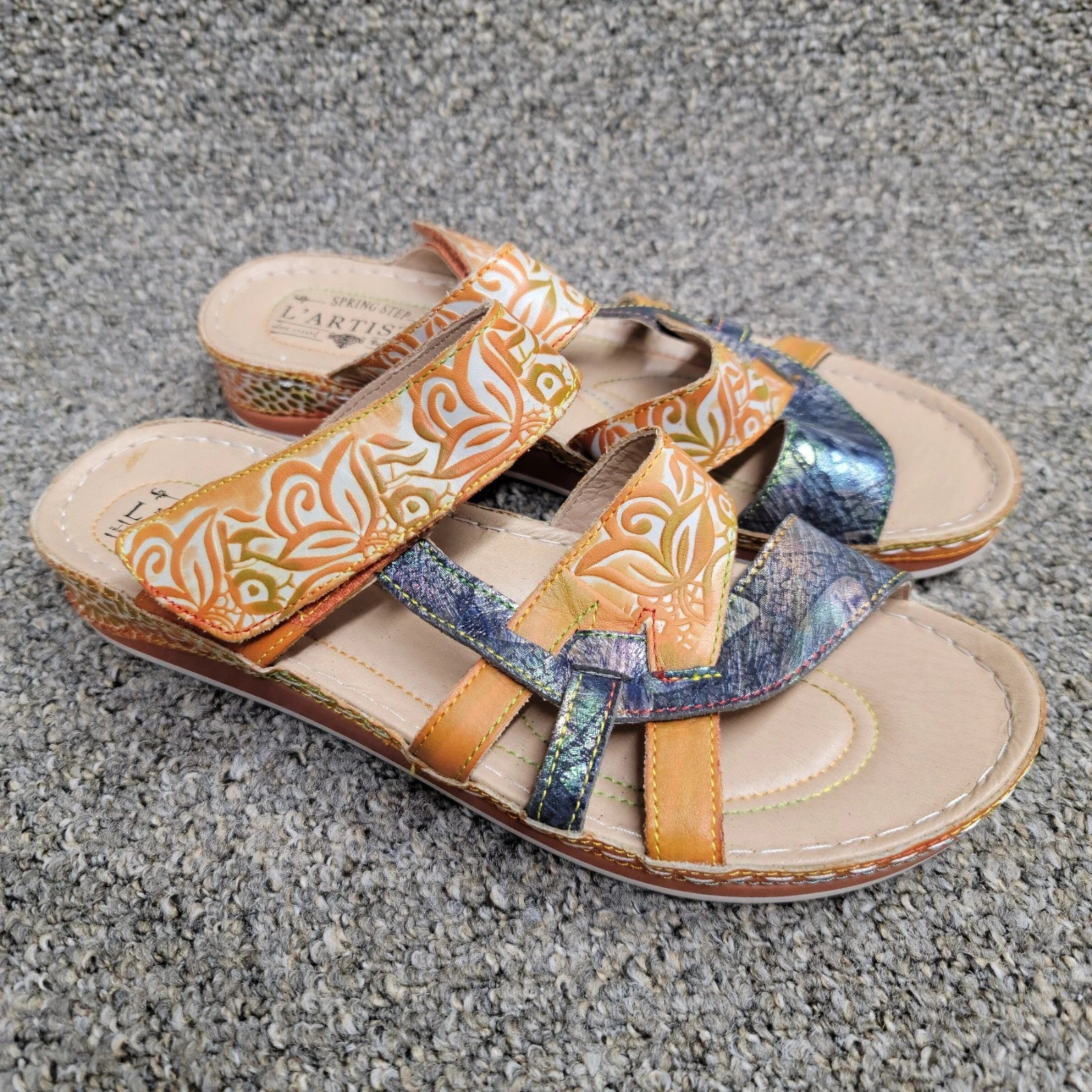 L'Artiste By Spring Step Women's Caiman Slide Sandal  EU 41 US 9.5-10