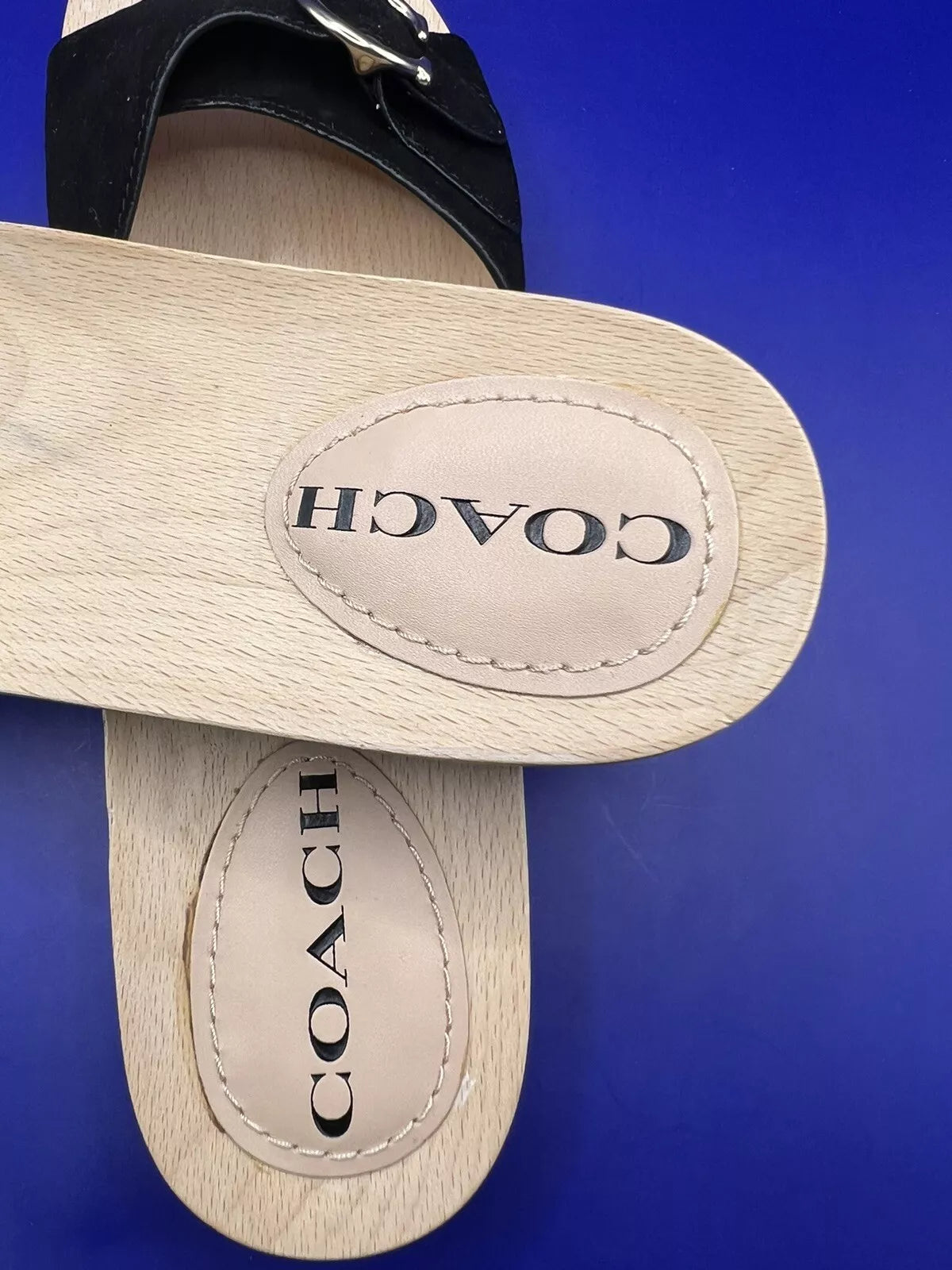 COACH Bleeker Suede Sandal Size 9B Black