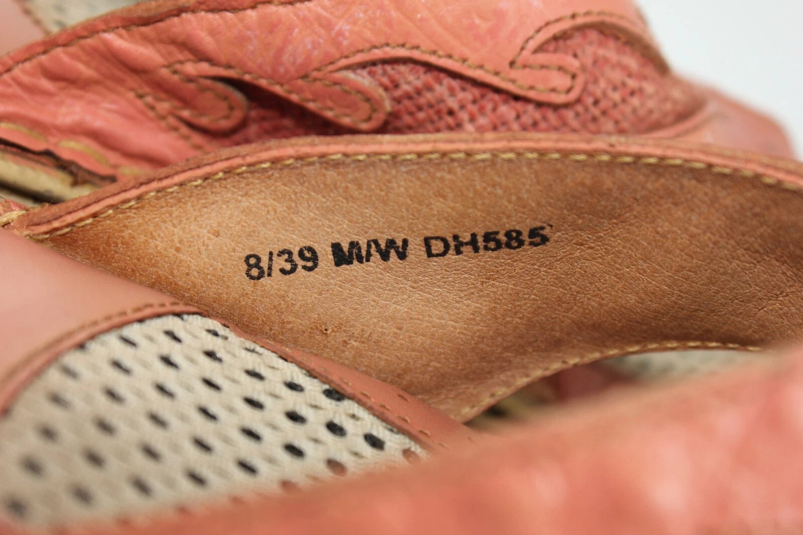 Double H Boots Womens Size 8 Slide Sandals Rose Western Style Leather DH585