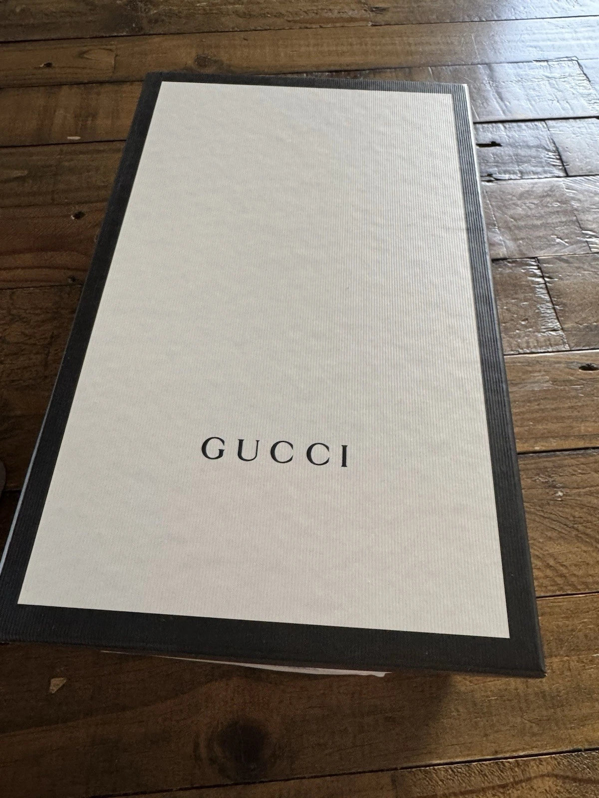 Gucci $550 Rubber Slide Sandal Block Heel Mystic White Women’s Sz 38 (US 8)