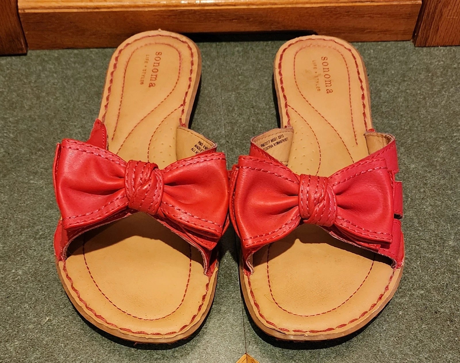 Sonoma Life Style Slide Sandals Casual Comfort Fushia Flats Size 8M