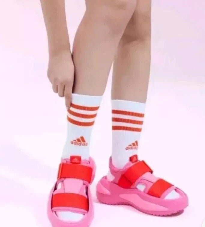 Adidas WOMENS SZ 11 Mehana Comfy Strap Fashion Sandal Slides Pink IF8182