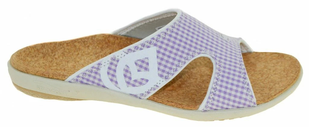 Spenco Women's Kholo Sandals Gingham Lavender Style 39-469