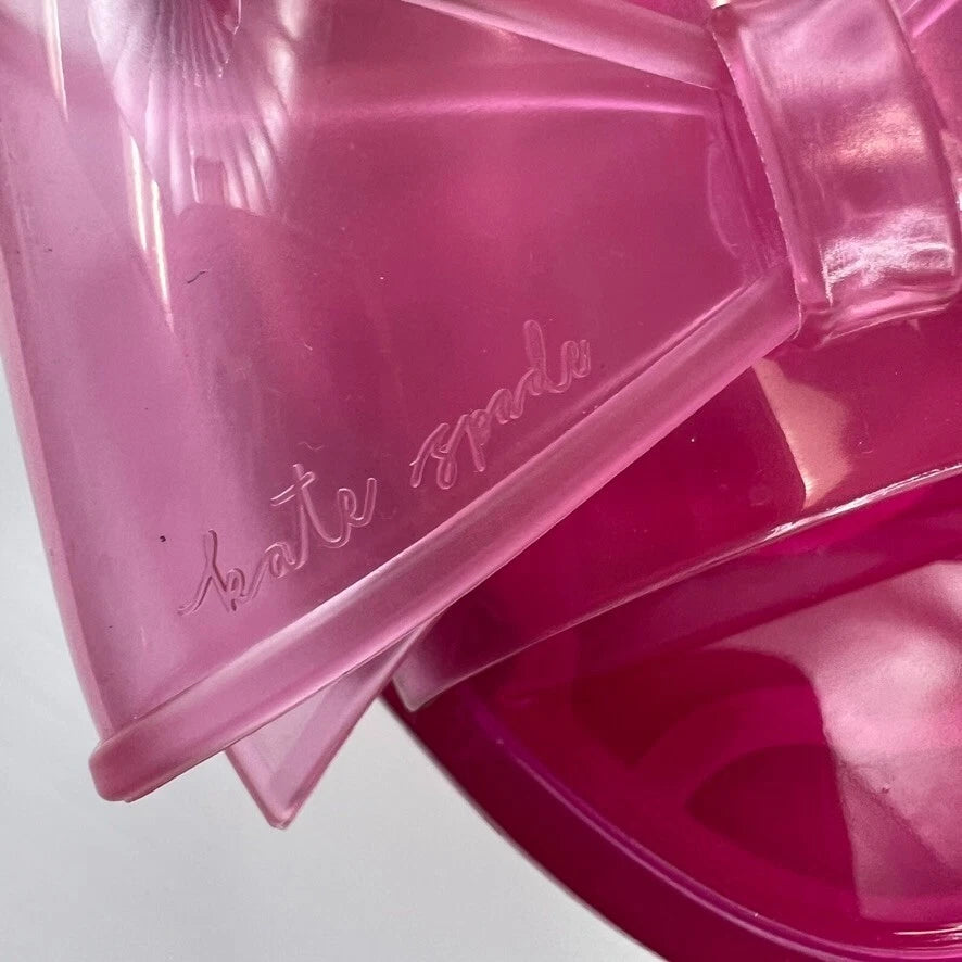 Kate Spade Sandal Women 7 Bow Tie Slide Flat Jelly Cruise Resort Pool Core Ex