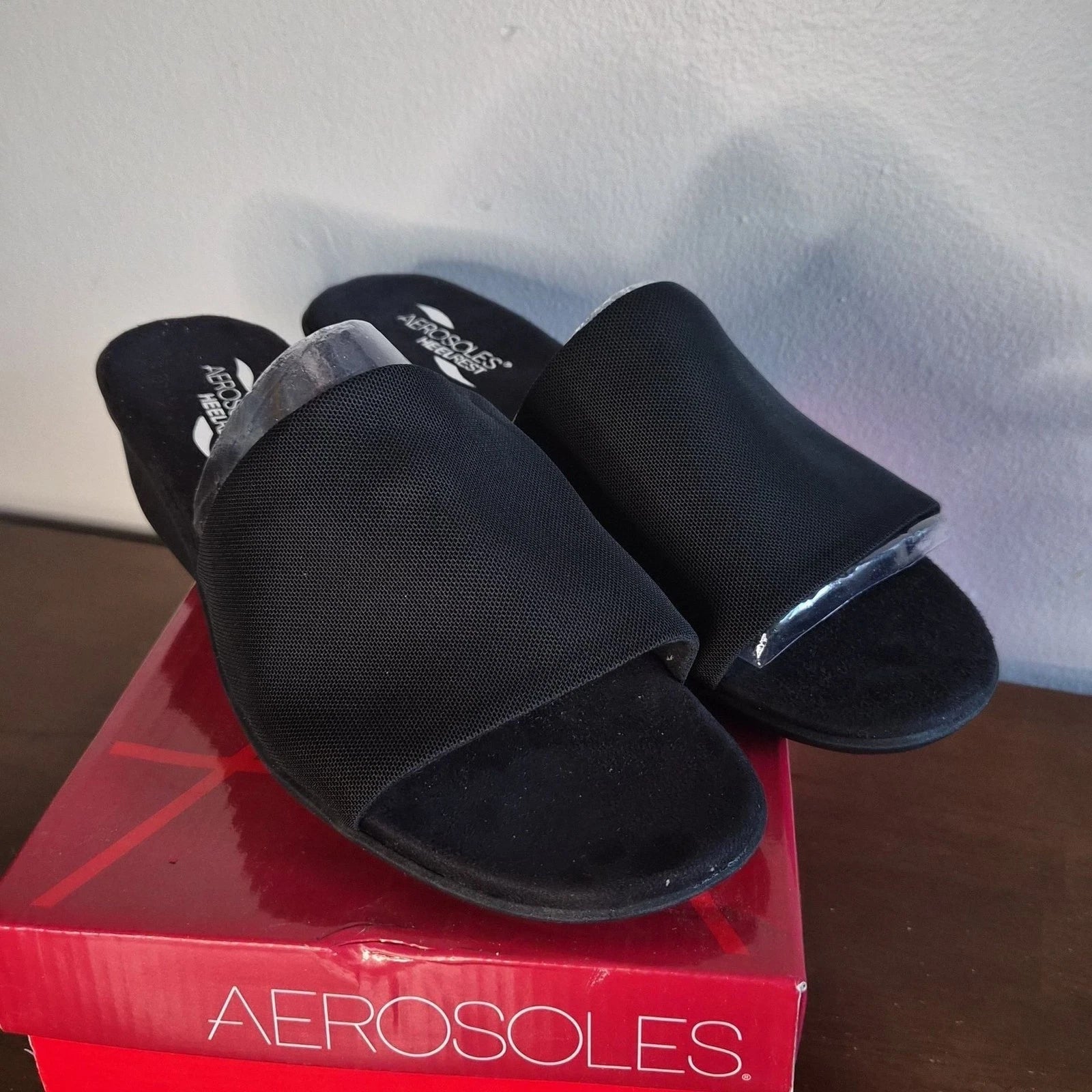 Black Y2K Style Platform Slide Sandals 12w