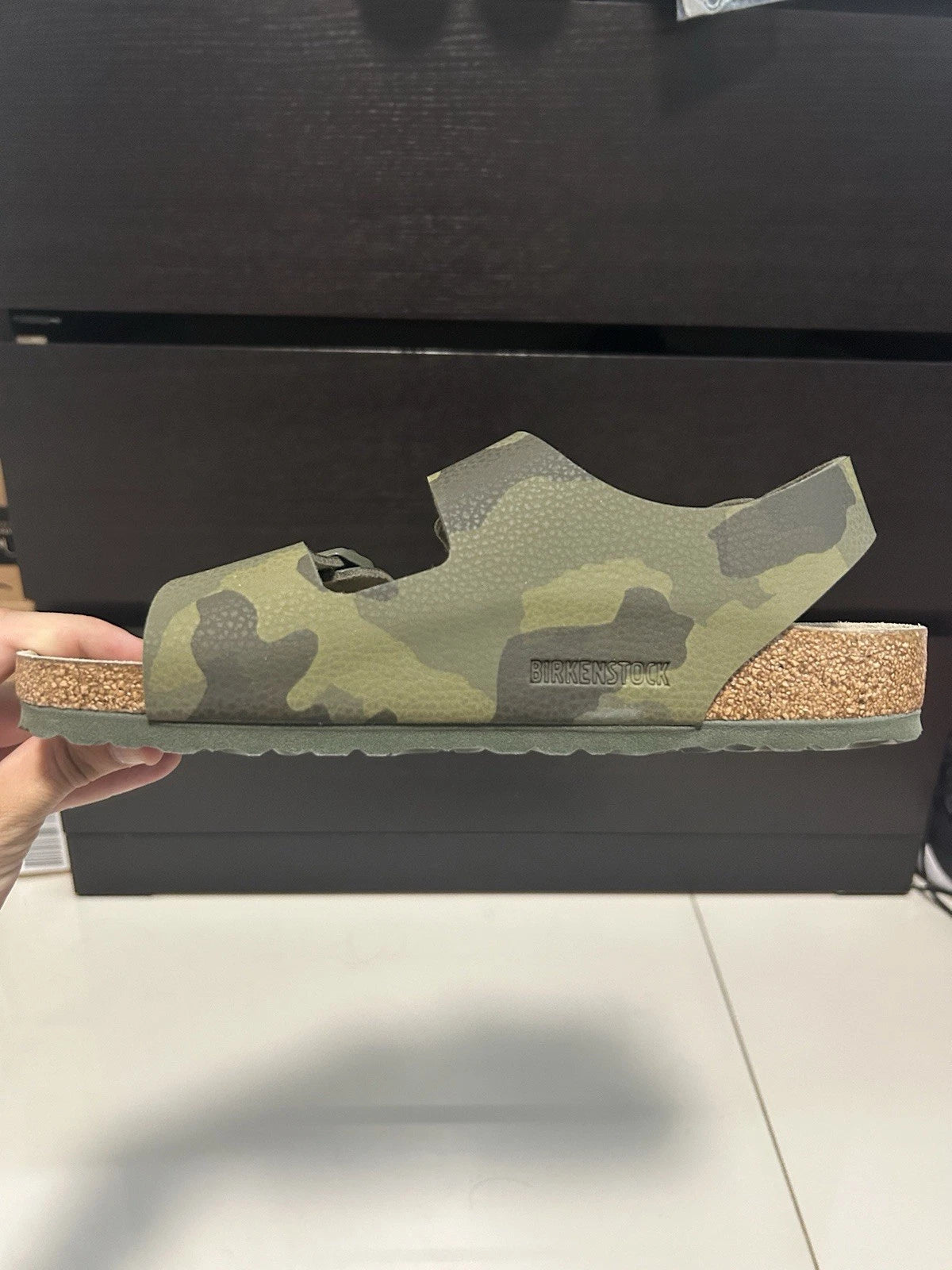 Birkenstock BS Arizona Birko-Flor Desert Soil Camo Green Sandal US M8/ W10