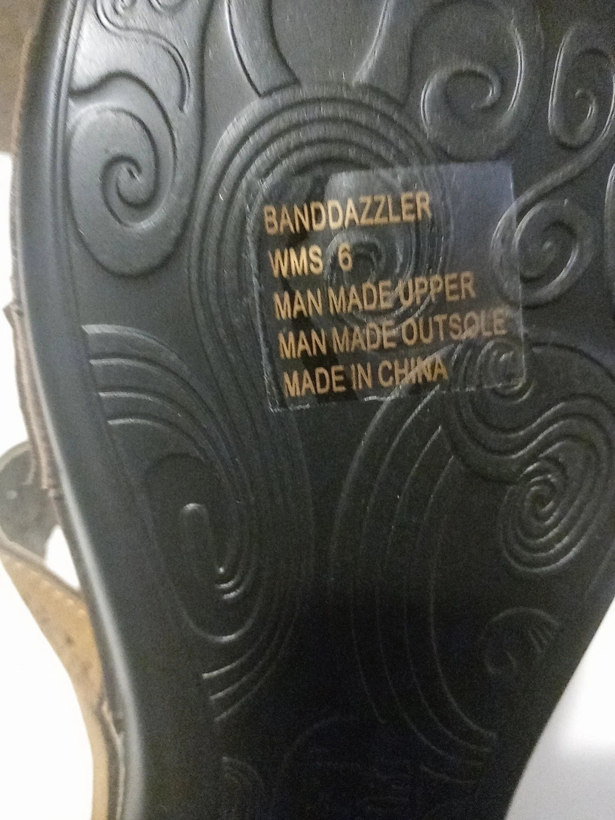 Band Dazzler Soft Comfort Brown Sandals Size 6 New