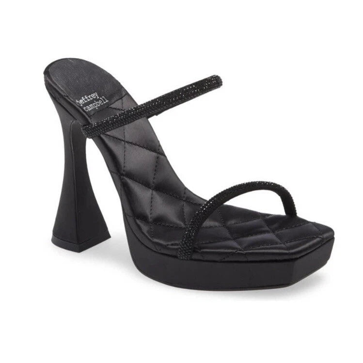 Jeffrey Campbell Movie Sz 7.5 Slide Sandal 5” Platform Heel 90's Vtg Style