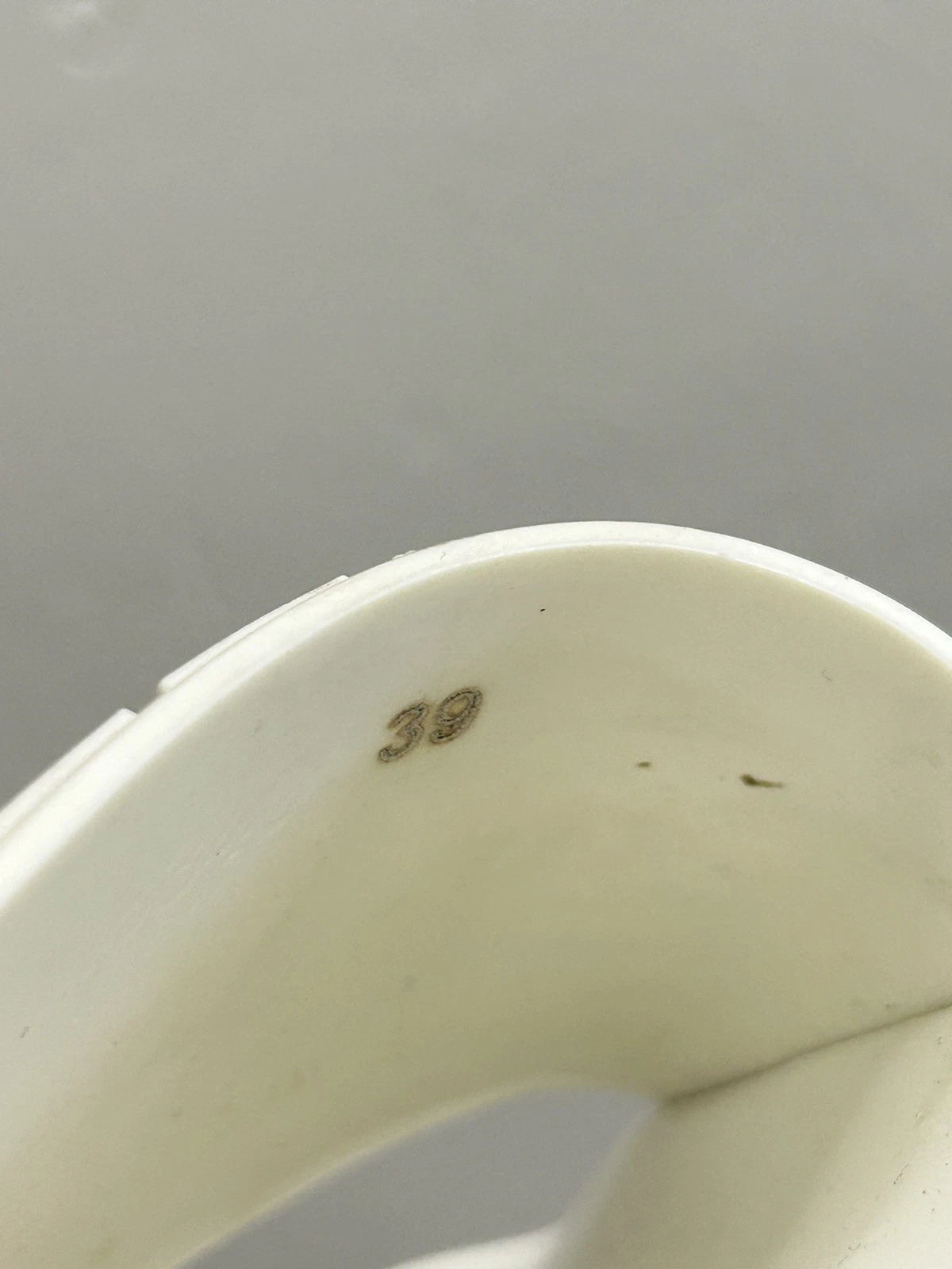 Versace Fendi women Slide Size 9 US/ 39 EU White and Gold Medusa Style