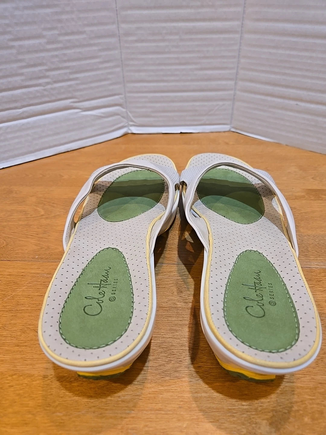 Cole Haan Air Women's 11B Slip-On Open Toe Slide Suede Leather Wedge NWOB