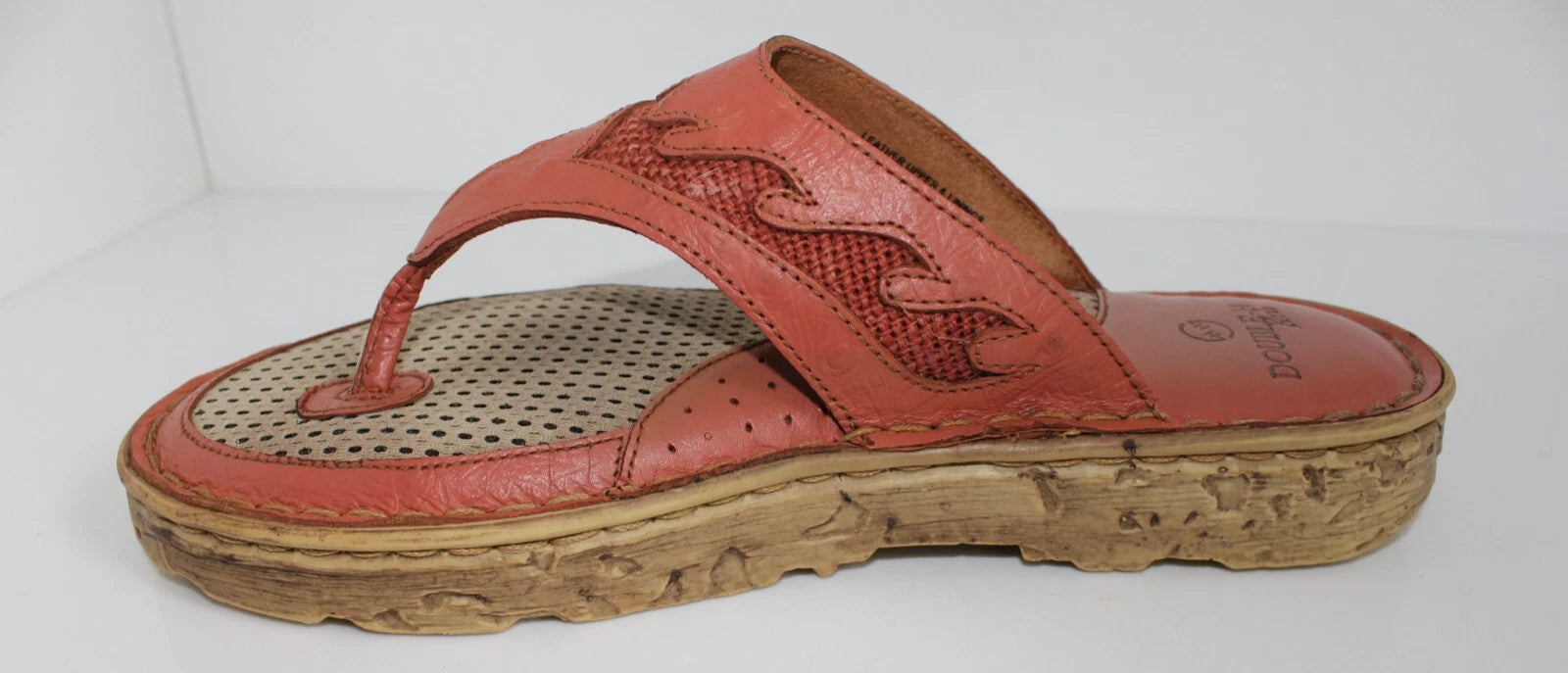 Double H Boots Womens Size 8 Slide Sandals Rose Western Style Leather DH585