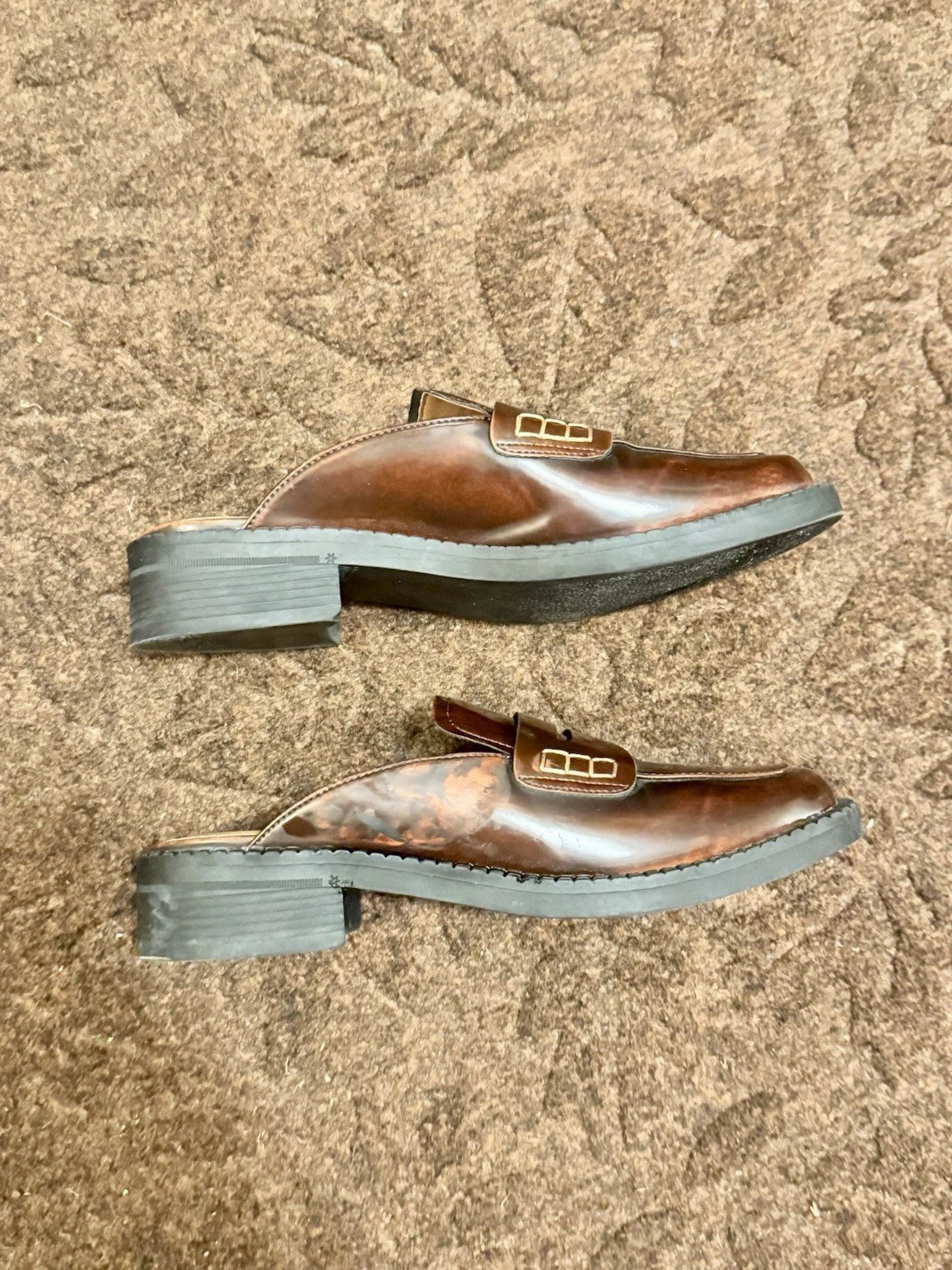 Lisa Vicky Gal Mule Walnut Brown Loafer Fall Style Size 6M