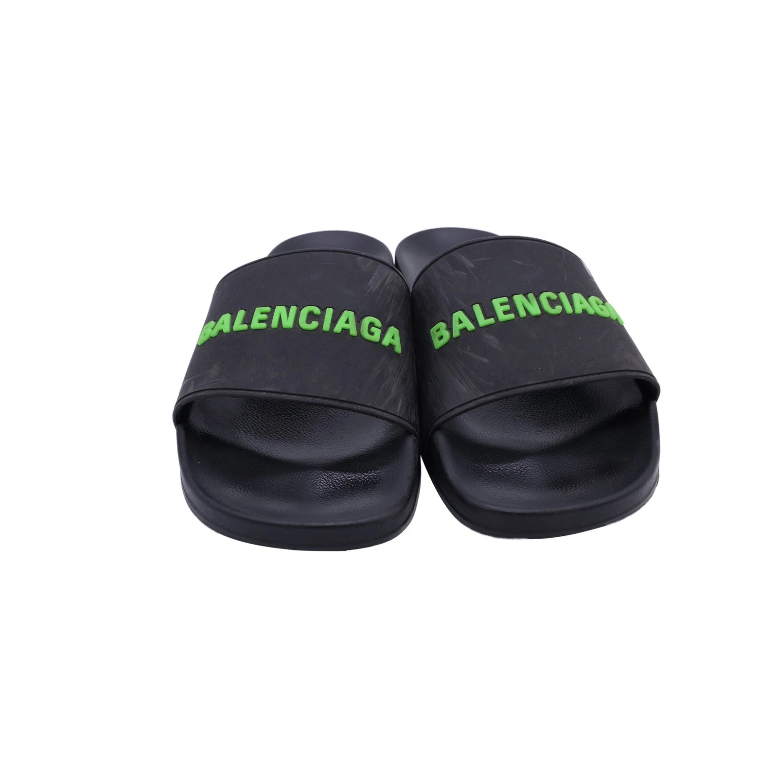 Balenciaga Logo-Detailed Pool Slides In Rubber Men Black Size 46