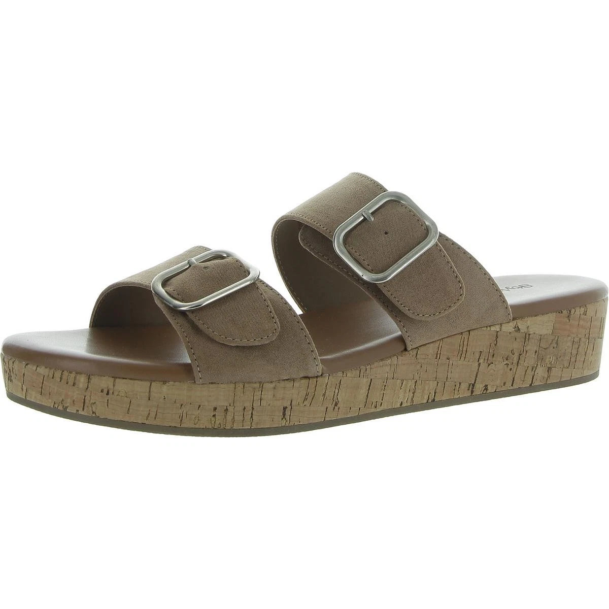 Style & Co. Womens Temppestt Tan Slide Sandals Shoes 10 Medium (B,M) BHFO 3192