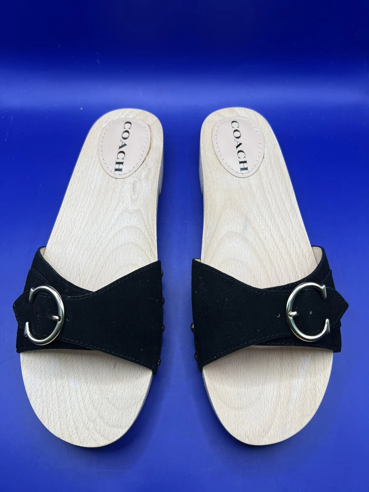 COACH Bleeker Suede Sandal Size 9B Black