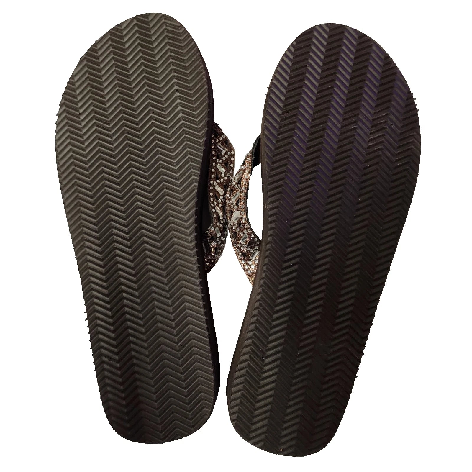 CAMMIE Womens 2" Wedge Platform Flip Flops Sandals Bling Thong Jewelry Style S8