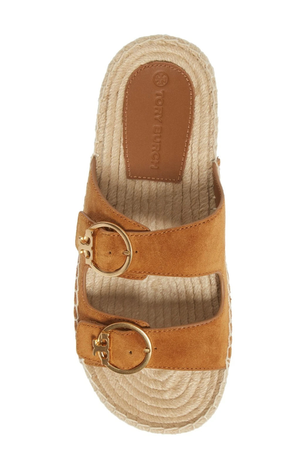 NEW Tory Burch Selby Two-Band Espadrille Slide Sandal in Rhum Size 7, 8, 9.5