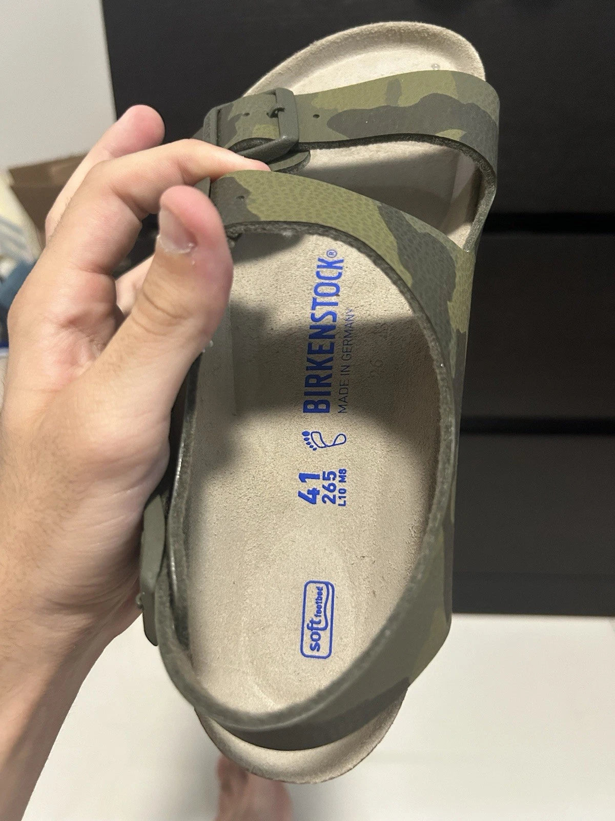 Birkenstock BS Arizona Birko-Flor Desert Soil Camo Green Sandal US M8/ W10