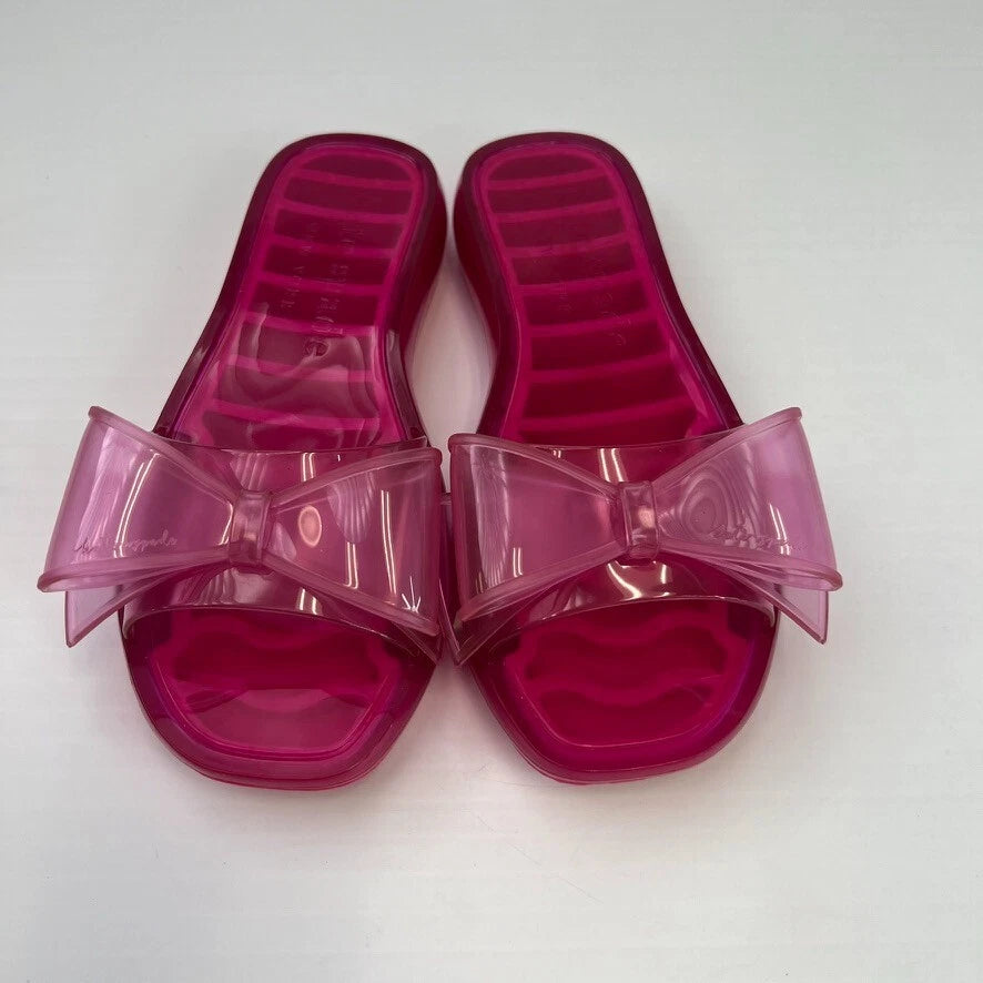 Kate Spade Sandal Women 7 Bow Tie Slide Flat Jelly Cruise Resort Pool Core Ex