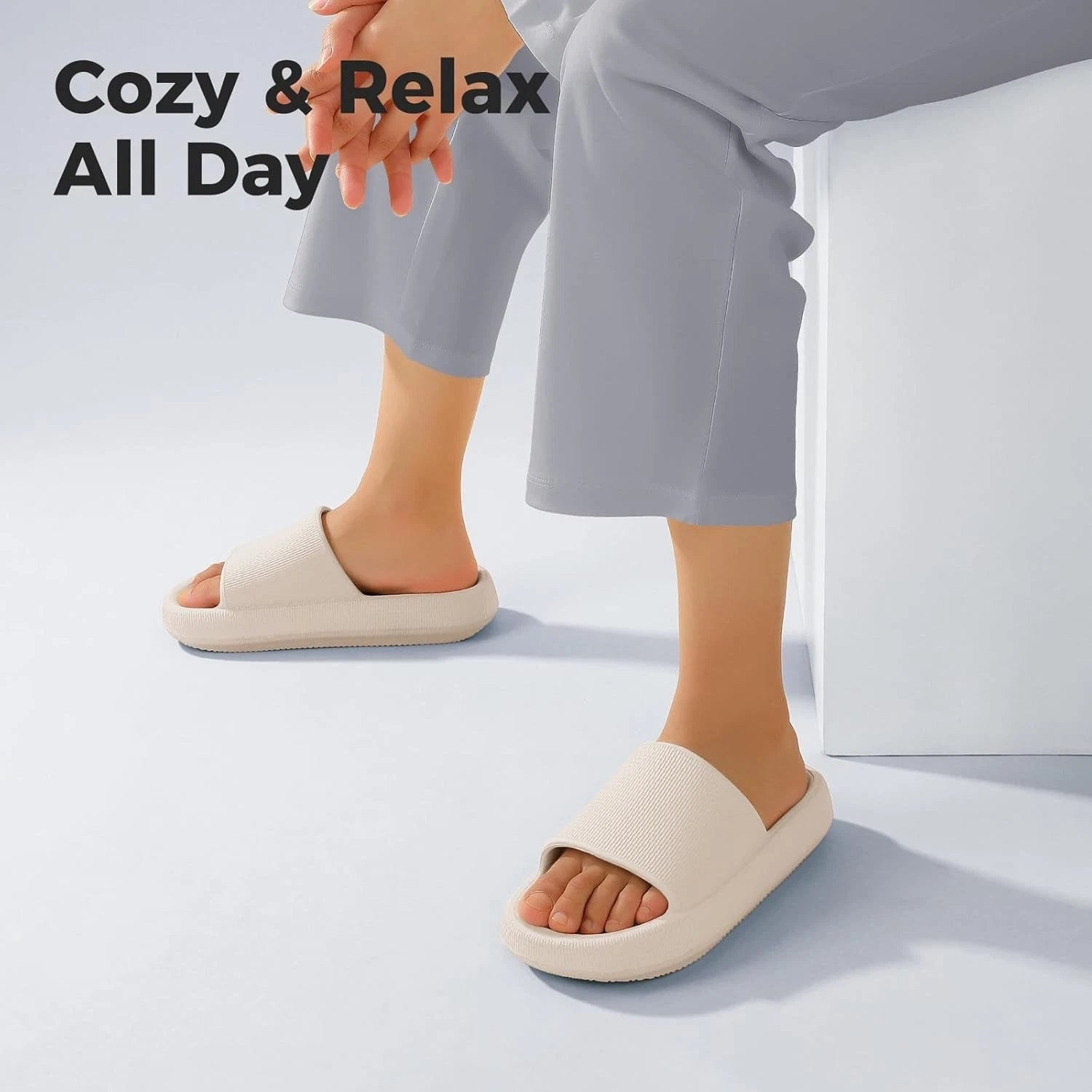 Cloud Slides for All - Thick Sole, Water-Resistant, Effortless Style