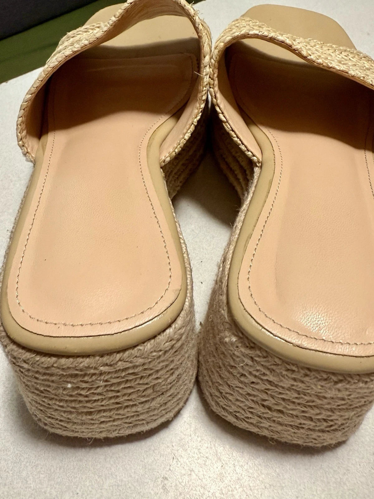 EQAUDES Platform Slip on Espadrille Sandals for Women Wedges Slides Bohemia S...