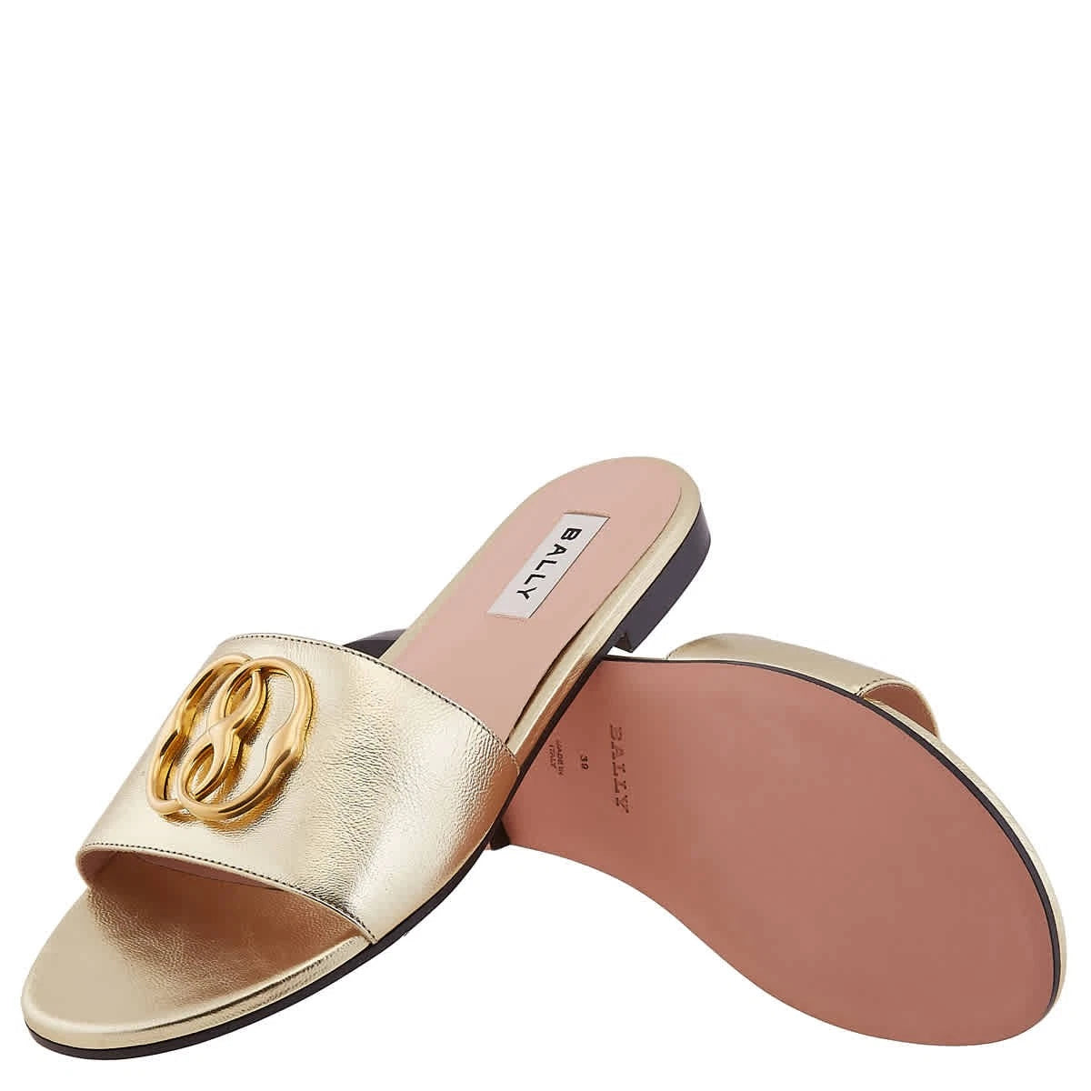 Bally Emblem-Plaque Leather Slides