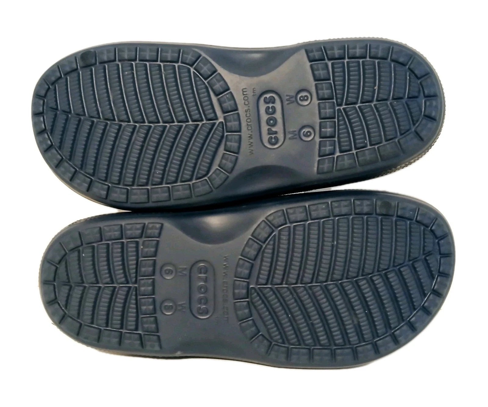 Crocs Baya Two-Strap Slide Unisex Women's 8 / Men's 6 Open Toe Sandals Blue