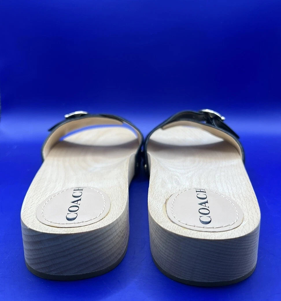 COACH Bleeker Suede Sandal Size 9B Black