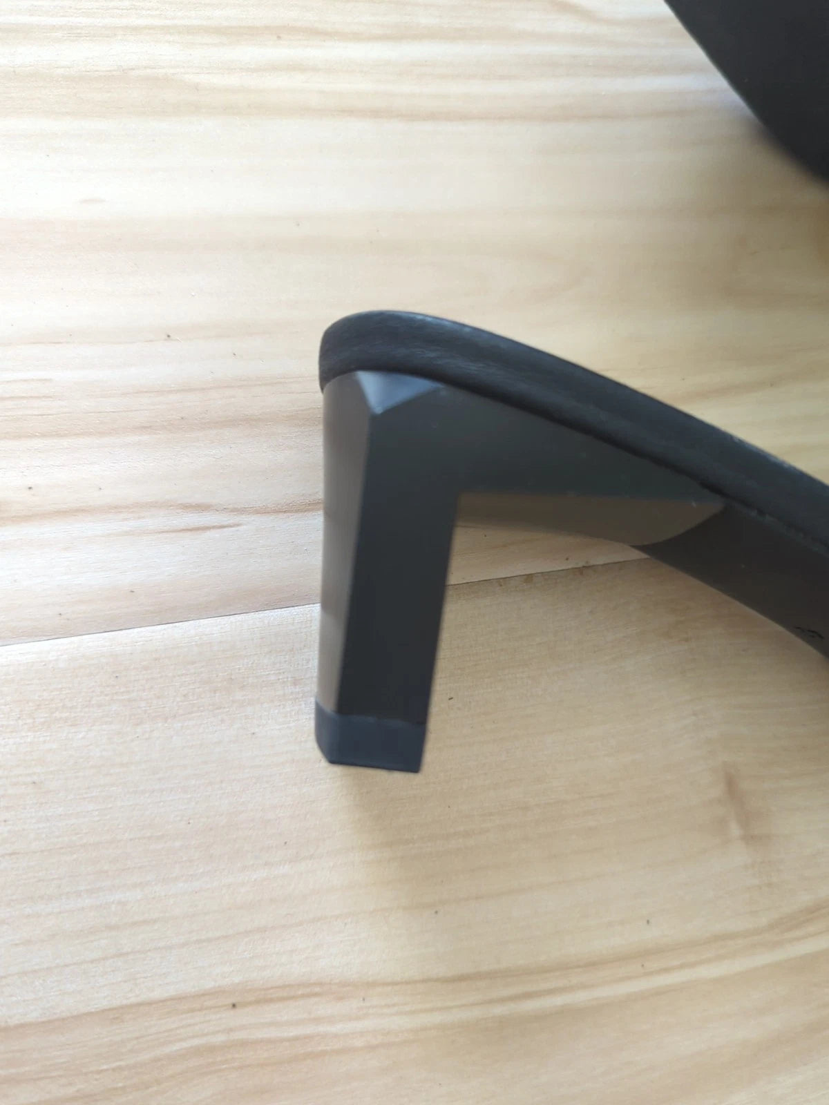 Vivaia Square Toe Block Heel Slide Sandals Black Shoes Women EU 42 US 11 EUC