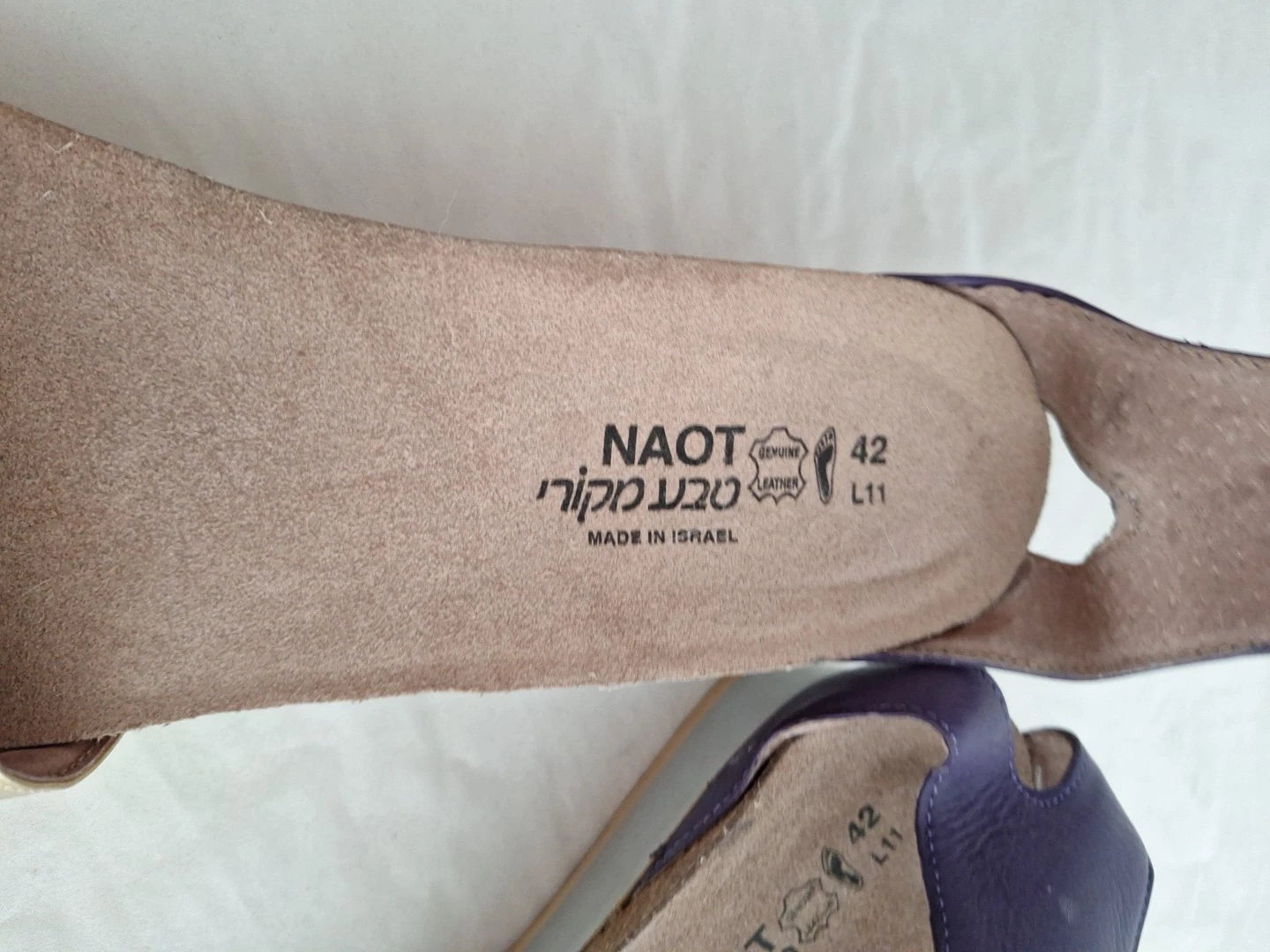 Naot Pixie Metallic Sandals Wedge Style Size 42 VGUC