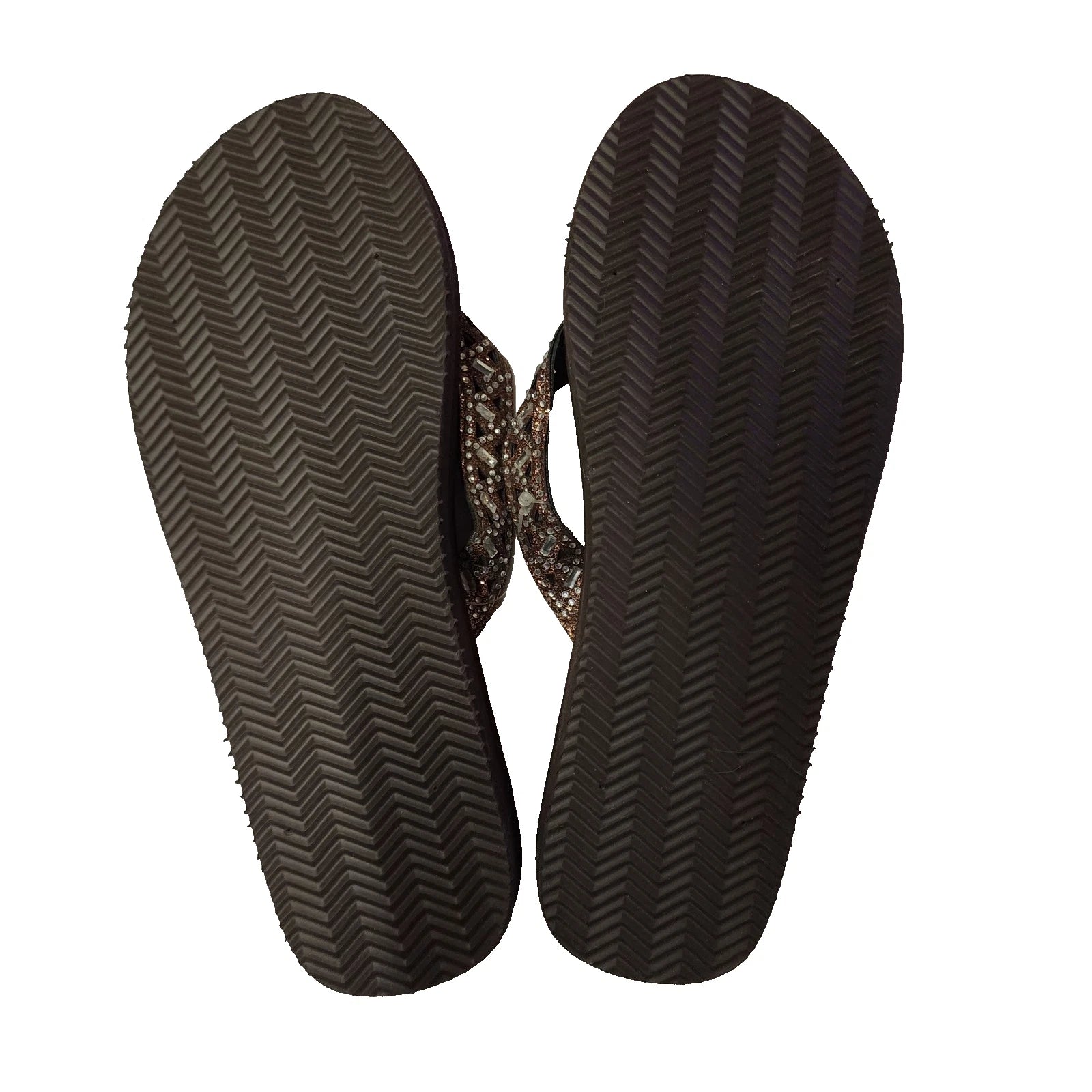 CAMMIE Womens 2" Wedge Platform Flip Flops Sandals Bling Thong Jewelry Style S8