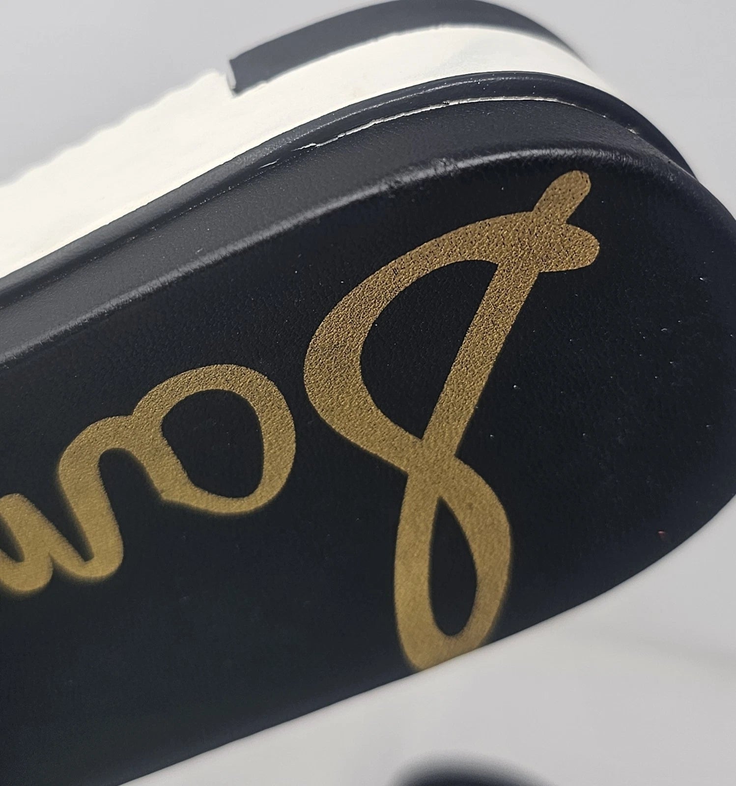 Sam Edelman Ainslie Braided Faux Leather Slide Black Slip On Sandal Size 10