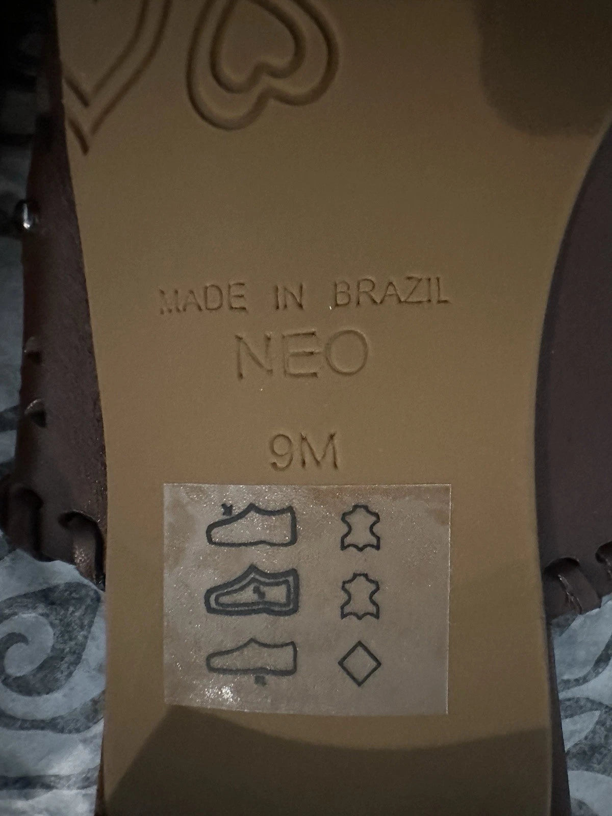 NWT - Brighton Sandal Slides Style NEO Brown Leather Silver-tone Hardware Size 9