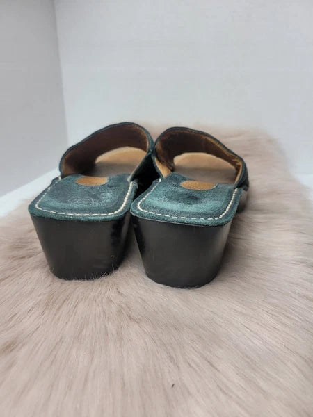 Ariat Floral Slide Sandals Black Style 22301 Womens Slip On Shoes Size 8.5 B