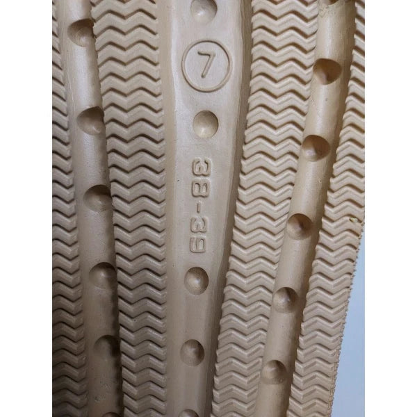 Fashion Flip Flop Thong Sandals Cushioned Slides Tan Rubber Textured 7