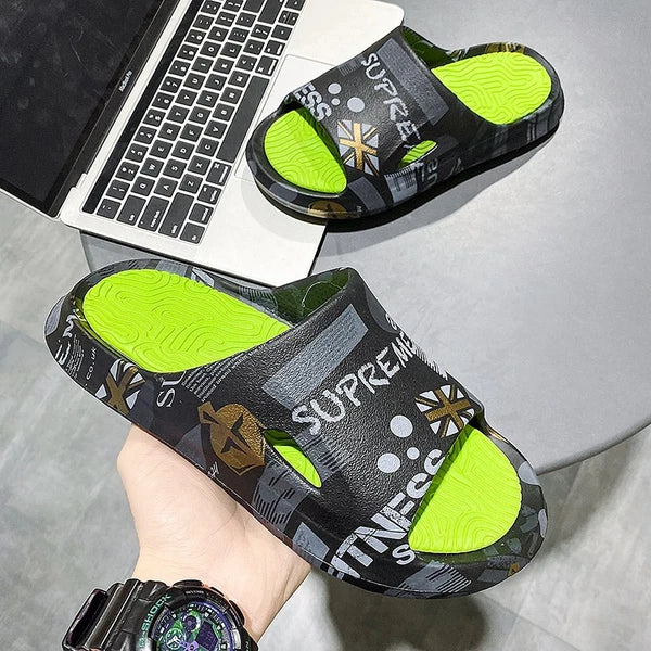 Anti-Slip Cozy Pillow Slides Sandals Extra Soft Cloud Slippers Home Outdoor Shoe