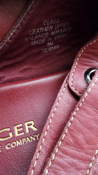 Liz Claiborne Villager Style Burgundy Leather Sandals, Minimal Wear, Looks Great