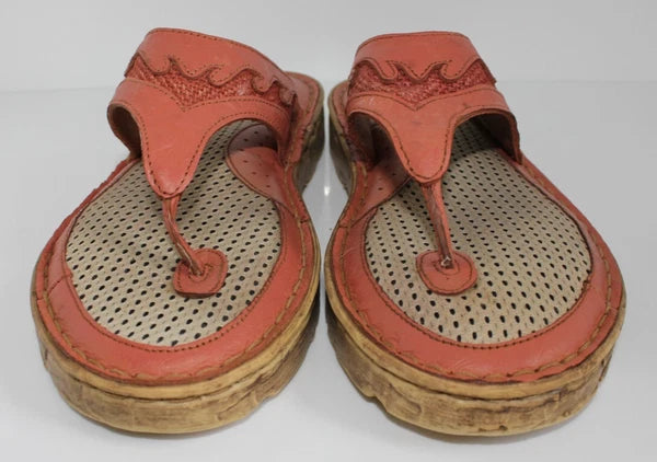 Double H Boots Womens Size 8 Slide Sandals Rose Western Style Leather DH585