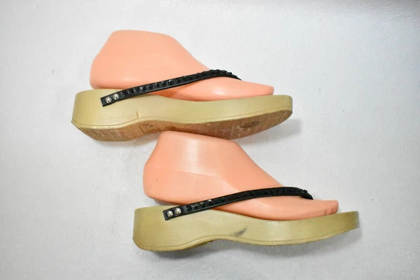 Fashion Boulevard Shoes Sandals Black Sequin Size 8 Women's