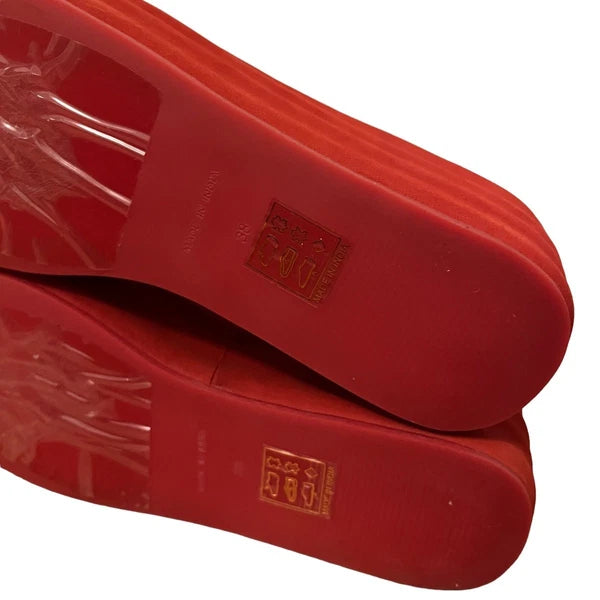 Free People Haven Thong Platform Sandal Flame Red Women's Sz EU 38 US 8 NEW